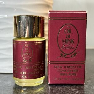 Vintage Rose Marie Oil Of Mink 100% Pure 1 oz Eye & Throat Oil Concentree